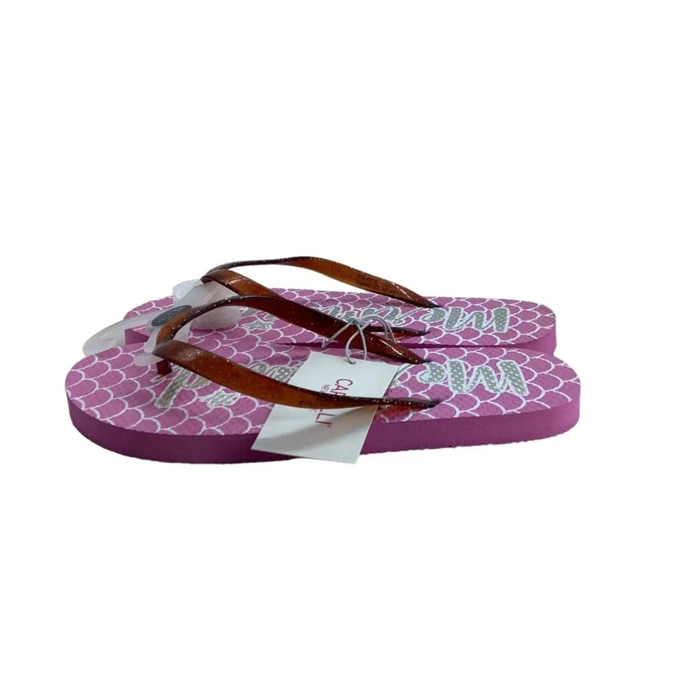 Capelli New York Mermaid Scales Flip Flops Sandals Girl‎ 3 4 3/4 Beach Vacation